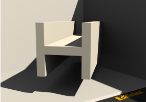 3D Profil - Profil H-160/25x160/25mm