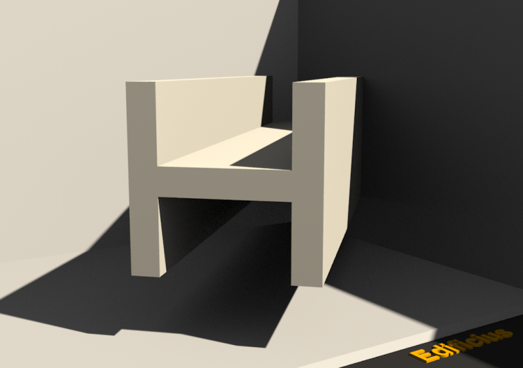 3D Profil - Profil H-160/25x160/25mm - ACCA software