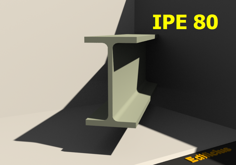 3D Profile - IPE 80 - ACCA software