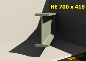 3D Profile - HE 700 x 418