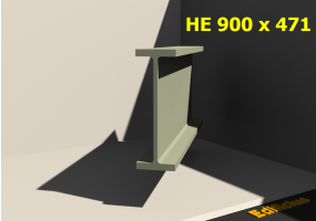 3D Profile - HE 900 x 471