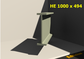 3D Profile - HE 1000 x 494