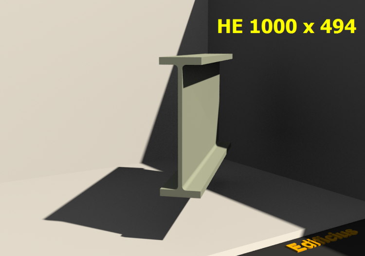 3D Profile - HE 1000 x 494 - ACCA software