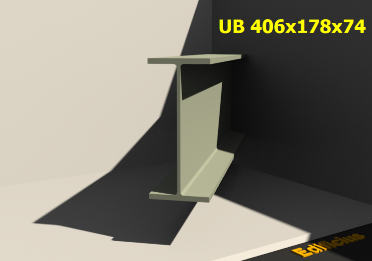 3D Profiles - UB 406x178x74 - ACCA software