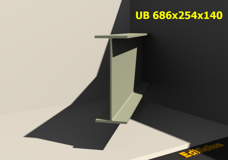 3D Profiles - UB 686x254x140 - ACCA software
