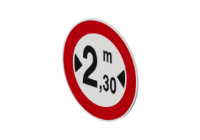 Transito prohibido a veh&iacute;culos de longitud superior a 2,30 metros &ndash; 65