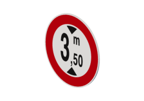 Accès interdit aux véhicules dont la hauteur est supérieure à 3,5 mètres – 66