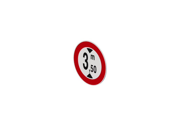 Prohibido el tránsito para vehículos con altura superior a... Prohibido el tránsito para vehículos con altura superior a...