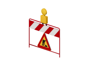 Cl&ocirc;ture avec clignotant et signal