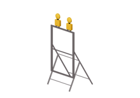 Supports porte-panneaux 90x135cm.