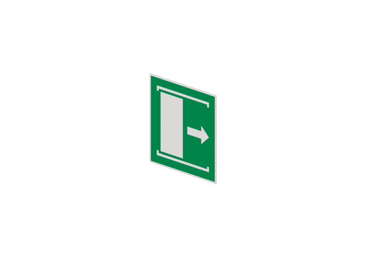 Puerta que se abre deslizando en su lado derecho - E033 -... Puerta que se abre deslizando en su lado derecho - E033 -...