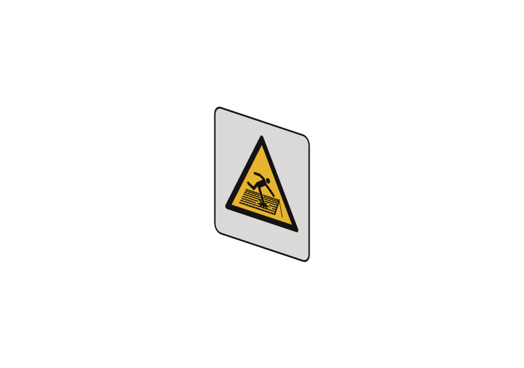 Warnung vor nicht durchtrittsicherem Dach - W036 - ACCA... Warnung vor nicht durchtrittsicherem Dach - W036 - ACCA...