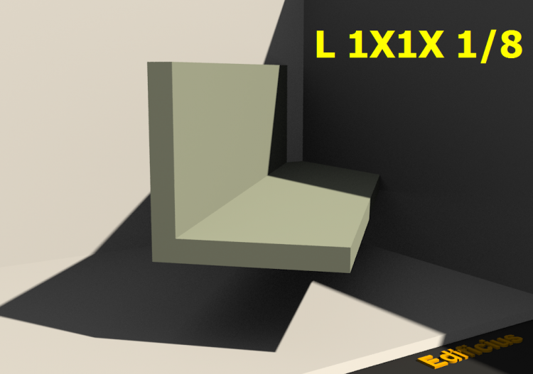 三维剖面 - L 1X1X 1/8 - ACCA software