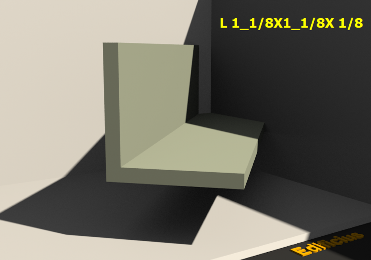 三维剖面 - L 1_1/8X1_1/8X 1/8 - ACCA software
