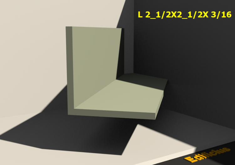 三维剖面 - L 2_1/2X2_1/2X 3/16 - ACCA software