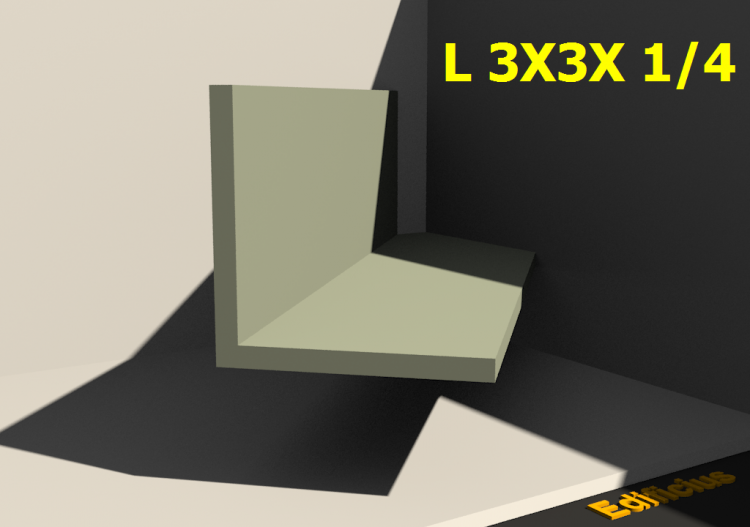 Profilés 3D - L 3X3X 1/4 - ACCA software