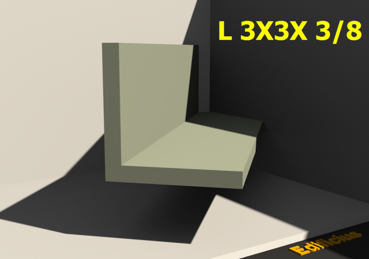 Profilés 3D - L 3X3X 3/8 - ACCA software