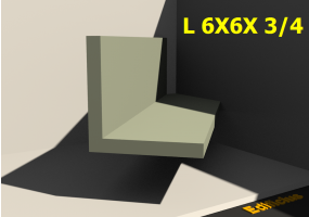 3D Profile - L 6X6X 3/4