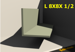 3D Profile - L 8X8X 1/2