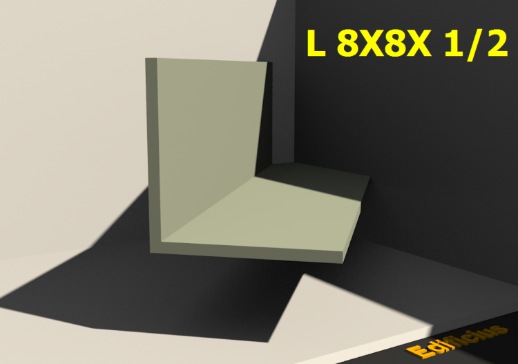3D Profile - L 8X8X 1/2 - ACCA software