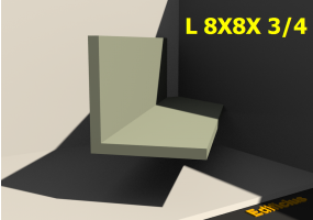 3D Profile - L 8X8X 3/4