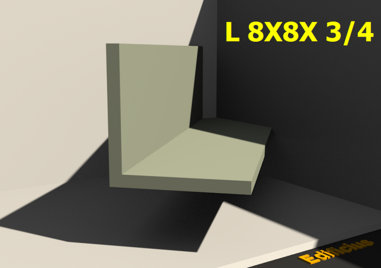 3D Profile - L 8X8X 3/4 - ACCA software