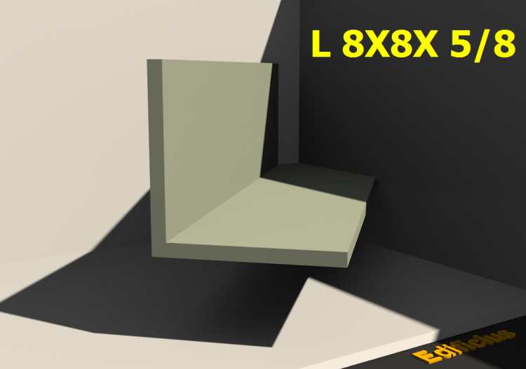3D Profile - L 8X8X 5/8 - ACCA software