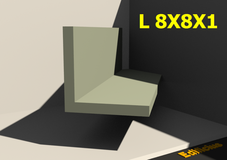 3D Profile - L 8X8X1 - ACCA software