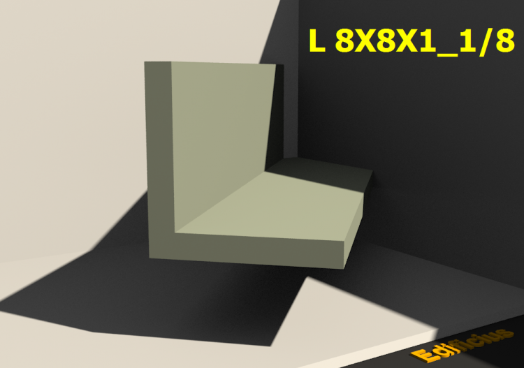 3D Profile - L 8X8X1_1/8 - ACCA software