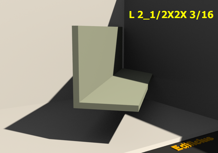 3D Profile - L 2_1/2X2X 3/16 - ACCA software