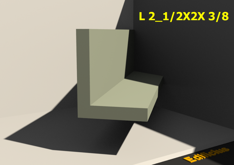 3D Profile - L 2_1/2X2X 3/8 - ACCA software