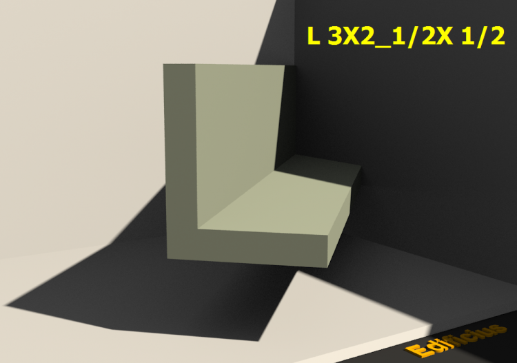 3D Profile - L 3X2_1/2X 1/2 - ACCA software
