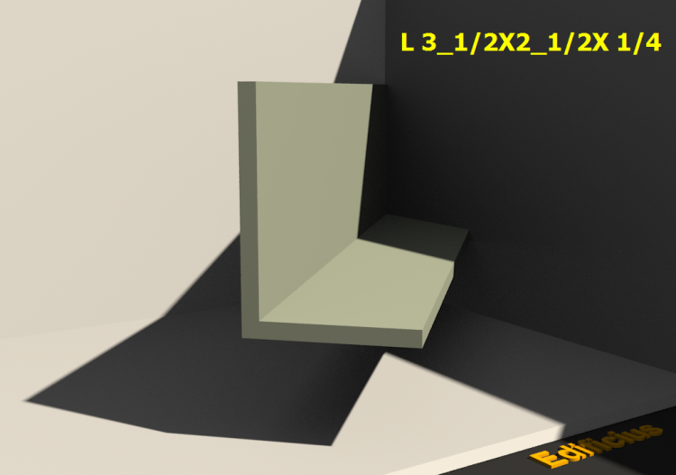 三维剖面 - L 3_1/2X2_1/2X 1/4 - ACCA software