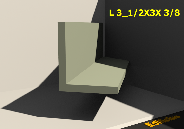 3D Profile - L 3_1/2X3X 3/8 - ACCA software
