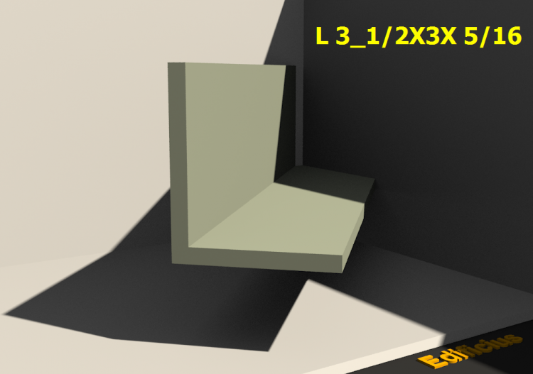 3D Profile - L 3_1/2X3X 5/16 - ACCA software