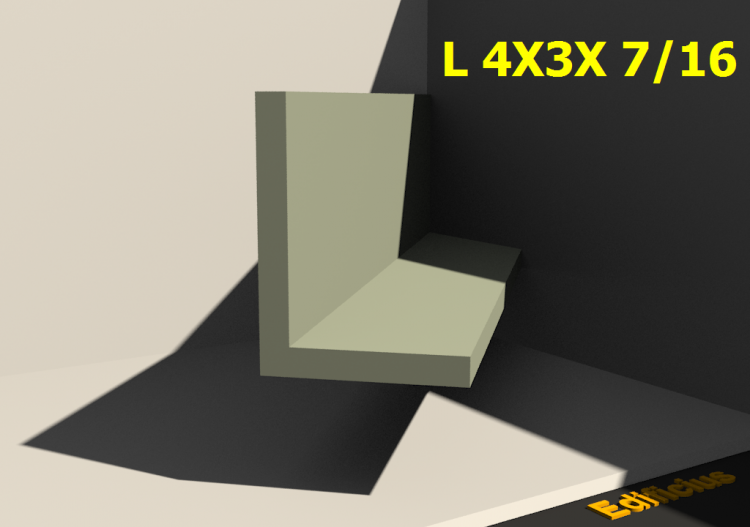 Profilés 3D - L 4X3X 7/16 - ACCA software