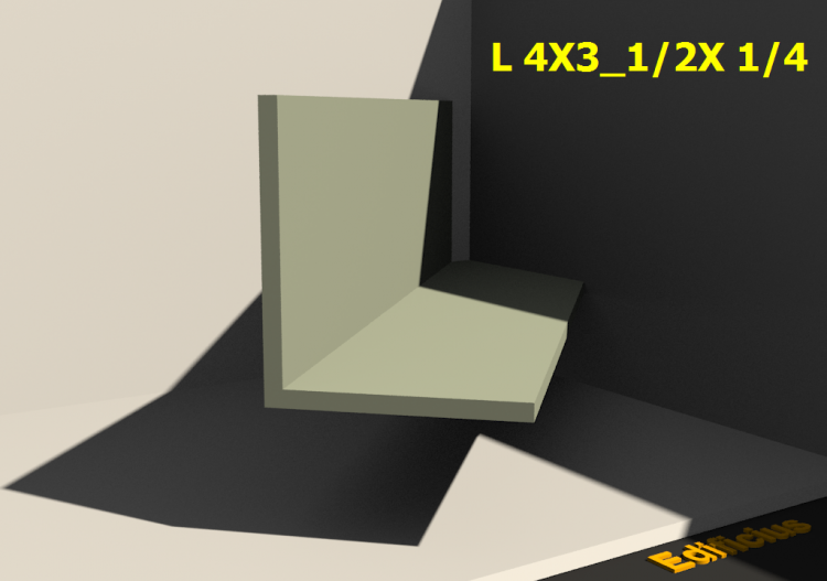 3D Profile - L 4X3_1/2X 1/4 - ACCA software