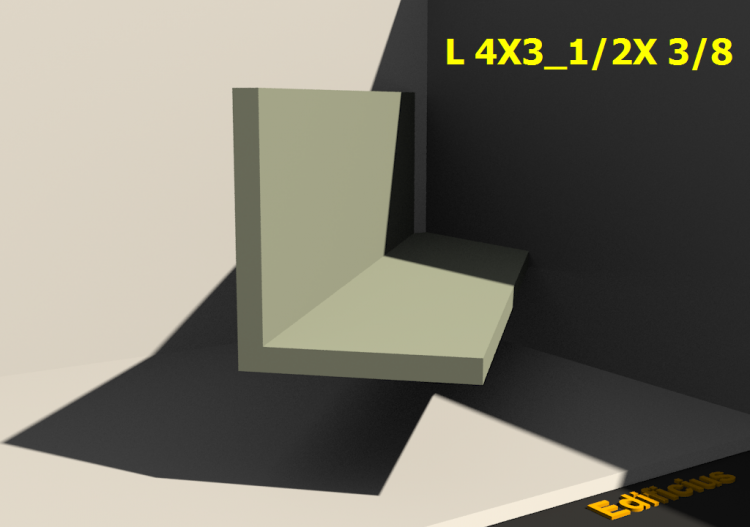 三维剖面 - L 4X3_1/2X 3/8 - ACCA software