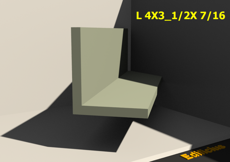 3D Profile - L 4X3_1/2X 7/16 - ACCA software