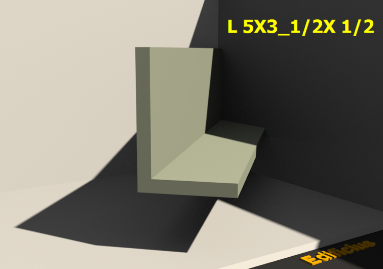 三维剖面 - L 5X3_1/2X 1/2 - ACCA software