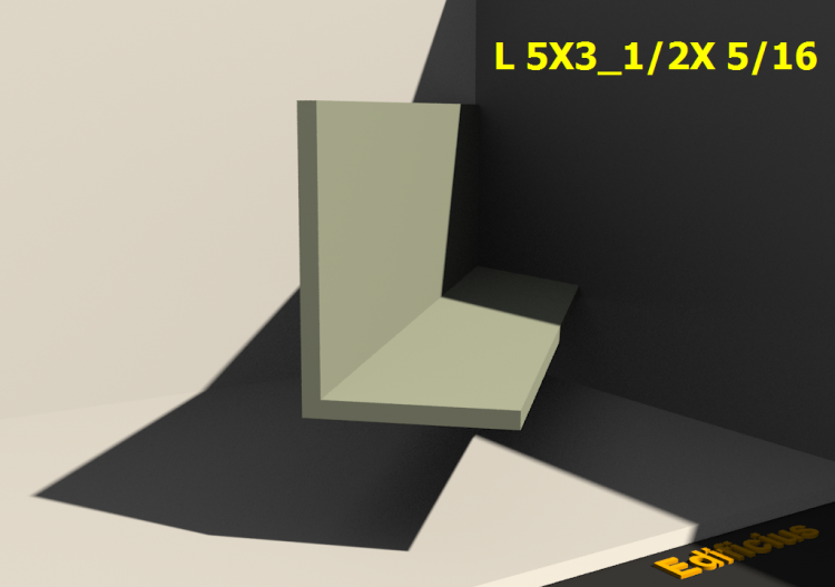 3D Profile - L 5X3_1/2X 5/16 - ACCA software
