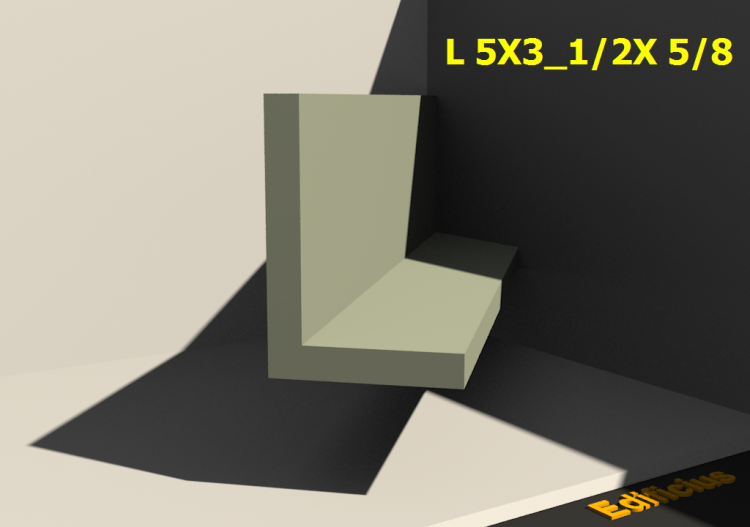 3D Profile - L 5X3_1/2X 5/8 - ACCA software