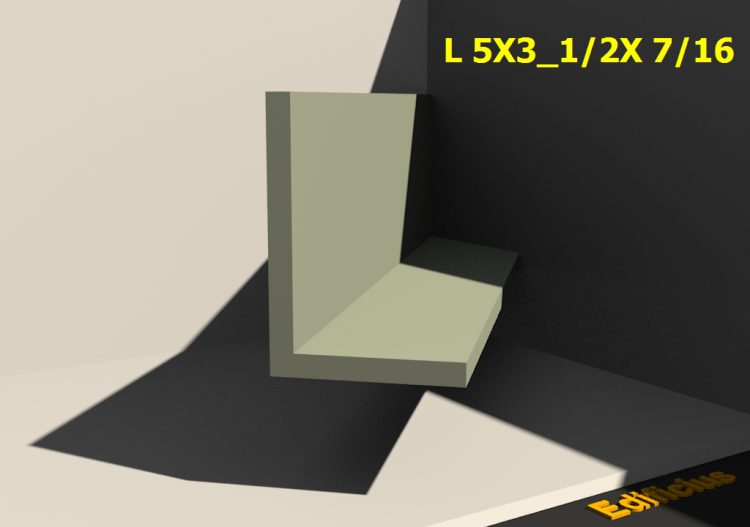 3D Profile - L 5X3_1/2X 7/16 - ACCA software