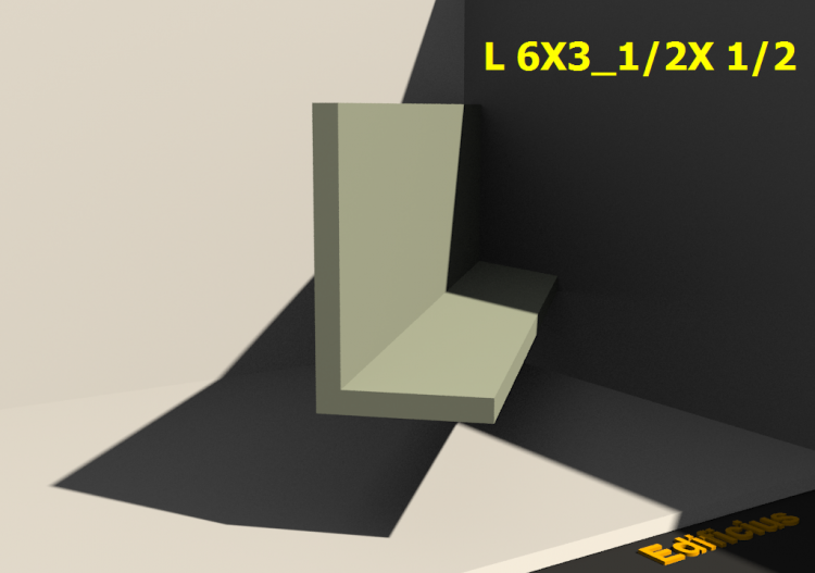3D Profile - L 6X3_1/2X 1/2 - ACCA software
