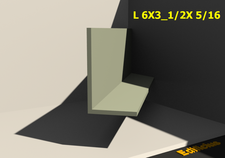 3D Profile - L 6X3_1/2X 5/16 - ACCA software
