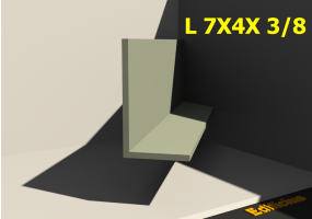 3D Profile - L 7X4X 3/8