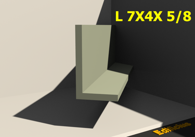 3D Profile - L 7X4X 5/8 - ACCA software