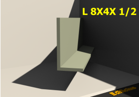 3D Profile - L 8X4X 1/2
