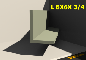 3D Profile - L 8X6X 3/4