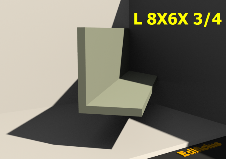 3D Profile - L 8X6X 3/4 - ACCA software